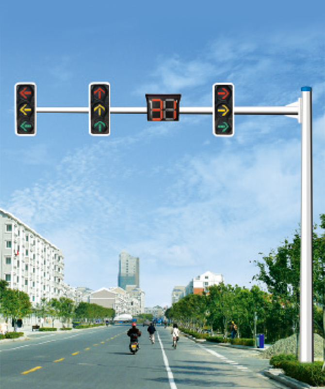 팔각형 캔틸레버 신호 극 신호 라이트 폴